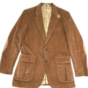 Carl Michaels Sport Jacket Coat Corduroy Blazer Preppy Academia Elbow Patches 44